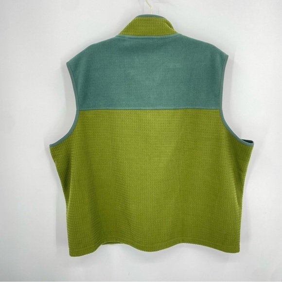 Lands’ end grid fleece vest green Sz 2XL - Picture 4 of 9